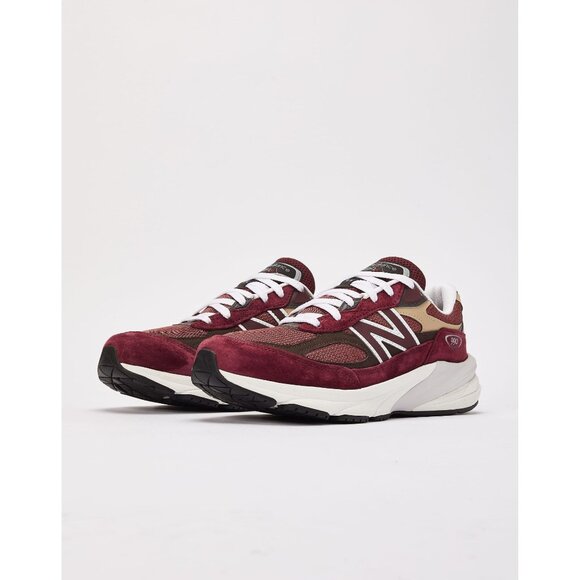 New Balance 990v6 MiUSA Teddy Santis Sneakers in Burgundy Tan main image 7